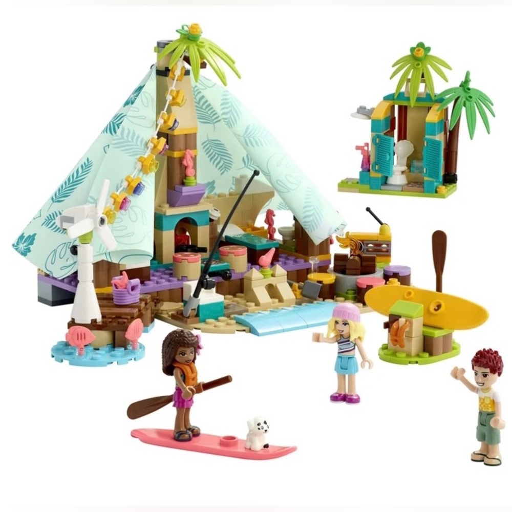 Lego Friends Beach Glamping Set 41700 Complete No Box/Manual